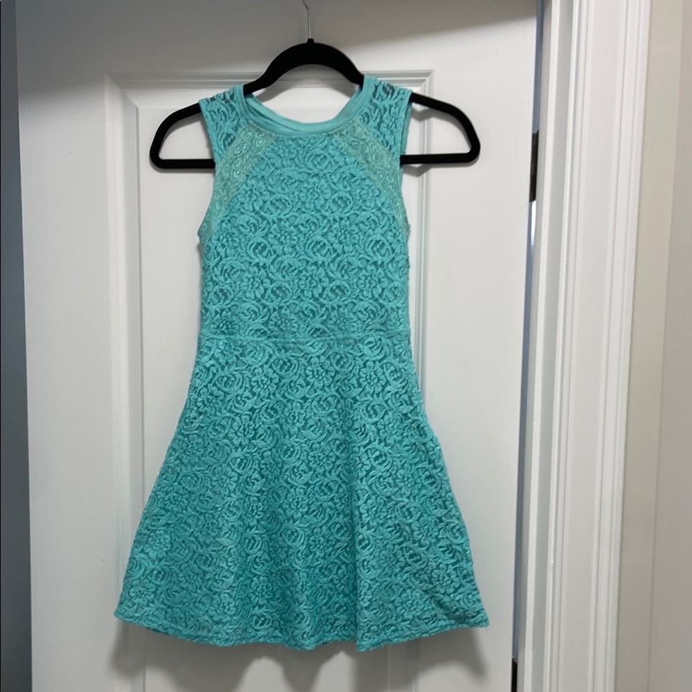 Aqua Lace Kids Dress